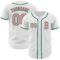 Custom White Medium Pink-Kelly Green Authentic Baseball Jersey