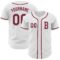 Custom White Crimson-Gray Authentic Baseball Jersey