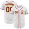 Custom White Crimson-Gold Authentic Baseball Jersey