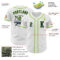 Custom White Navy-Neon Green Authentic Baseball Jersey