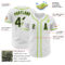 Custom White Black-Neon Green Authentic Baseball Jersey