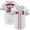 Custom White Red-Navy Authentic Baseball Jersey