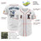 Custom White Black Powder Blue-Orange Authentic Baseball Jersey