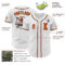 Custom White Orange-Black Authentic Baseball Jersey
