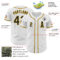 Custom White Black-Gold Authentic Baseball Jersey