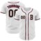 Custom White Black Crimson-Cream Authentic Baseball Jersey