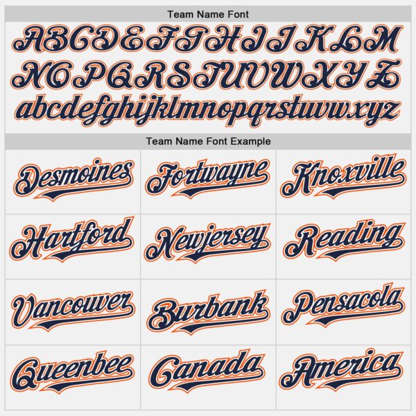 Custom White Orange-Navy Authentic Baseball Jersey