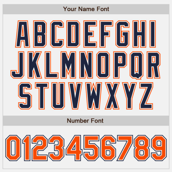 Custom White Orange-Navy Authentic Baseball Jersey