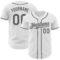 Custom White Steel Gray Authentic Baseball Jersey