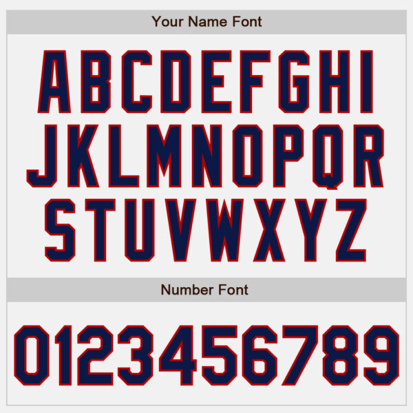 Custom White Navy-Red Authentic Baseball Jersey