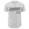 Custom White Black Pinstripe Silver Authentic Baseball Jersey