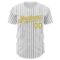 Custom White Black Pinstripe Old Gold Authentic Baseball Jersey