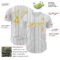 Custom White Black Pinstripe Old Gold Authentic Baseball Jersey