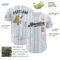 Custom White Royal Pinstripe Old Gold Authentic Baseball Jersey