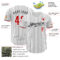 Custom White Black Pinstripe Red Authentic Baseball Jersey