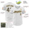 Custom White Steel Gray-Old Gold Authentic Baseball Jersey