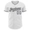 Custom White Steel Gray-Gray Authentic Baseball Jersey