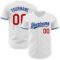 Custom White Red-Royal Authentic Baseball Jersey