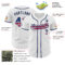 Custom White USA Flag-Navy Authentic Baseball Jersey