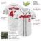 Custom White Fire Red-Black Authentic Baseball Jersey