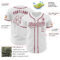 Custom White Crimson Authentic Baseball Jersey