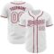 Custom White Crimson Authentic Baseball Jersey