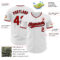 Custom White Red-Black Authentic Baseball Jersey