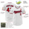 Custom White Red-Navy Authentic Baseball Jersey
