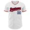 Custom White Red-Navy Authentic Baseball Jersey