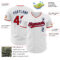 Custom White Red-Navy Authentic Baseball Jersey