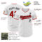 Custom White Red-Black Authentic Baseball Jersey