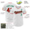 Custom White Red-Kelly Green Authentic Baseball Jersey
