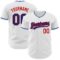 Custom White Royal-Red Authentic Baseball Jersey