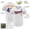 Custom White Royal-Orange Authentic Baseball Jersey