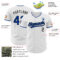 Custom White Royal-Black Authentic Baseball Jersey