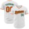 Custom White Orange-Green Authentic Baseball Jersey