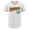 Custom White Orange-Kelly Green Authentic Baseball Jersey