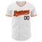 Custom White Orange-Brown Authentic Baseball Jersey