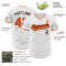 Custom White Orange-Brown Authentic Baseball Jersey