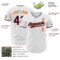 Custom White Navy-Orange Authentic Baseball Jersey