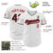 Custom White Black-Red Authentic Baseball Jersey