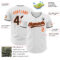 Custom White Black-Orange Authentic Baseball Jersey