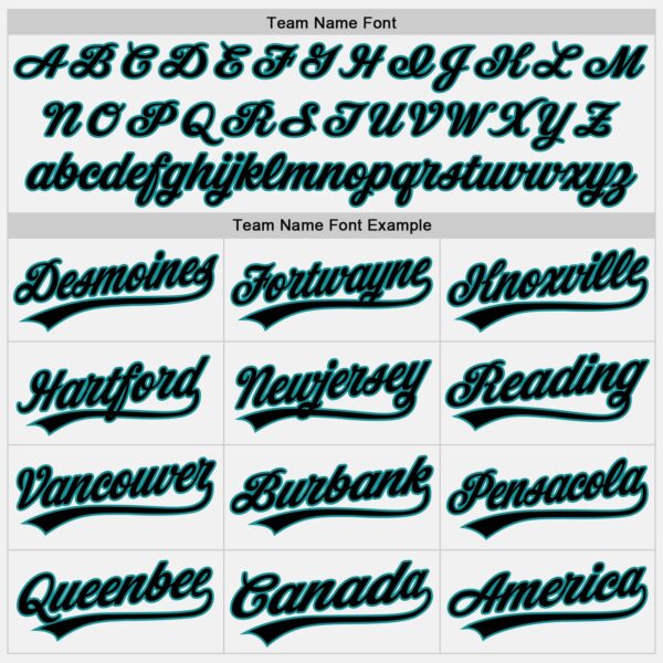 Custom White Black-Teal Authentic Baseball Jersey