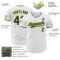 Custom White Black-Neon Green Authentic Baseball Jersey