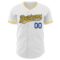 Custom White Gold-Royal Authentic Baseball Jersey
