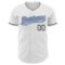 Custom White Light Blue-Steel Gray Authentic Baseball Jersey