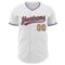 Custom White Purple-Old Gold Authentic Baseball Jersey