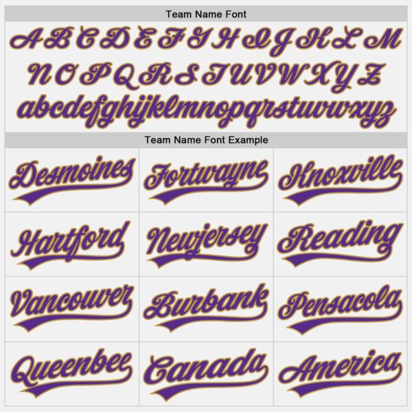 Custom White Purple-Old Gold Authentic Baseball Jersey