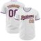 Custom White Purple-Old Gold Authentic Baseball Jersey
