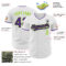 Custom White Purple Black-Neon Green Authentic Baseball Jersey